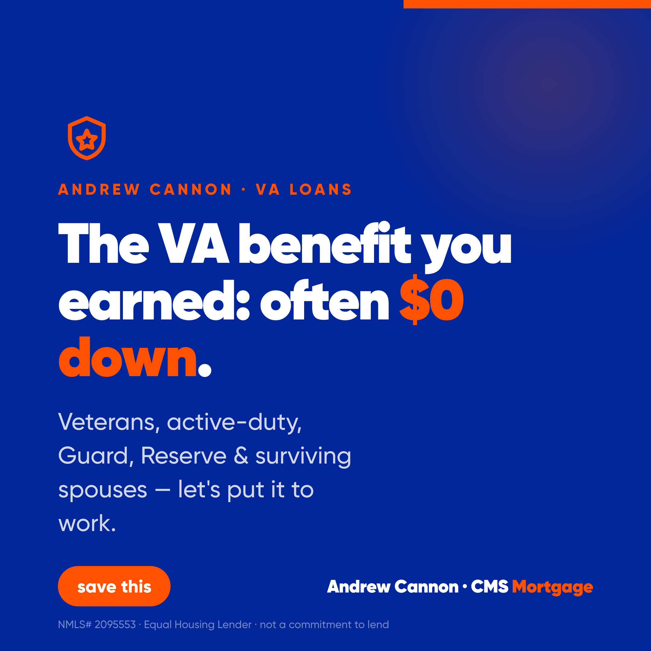 VA loans — your benefit, earned graphic