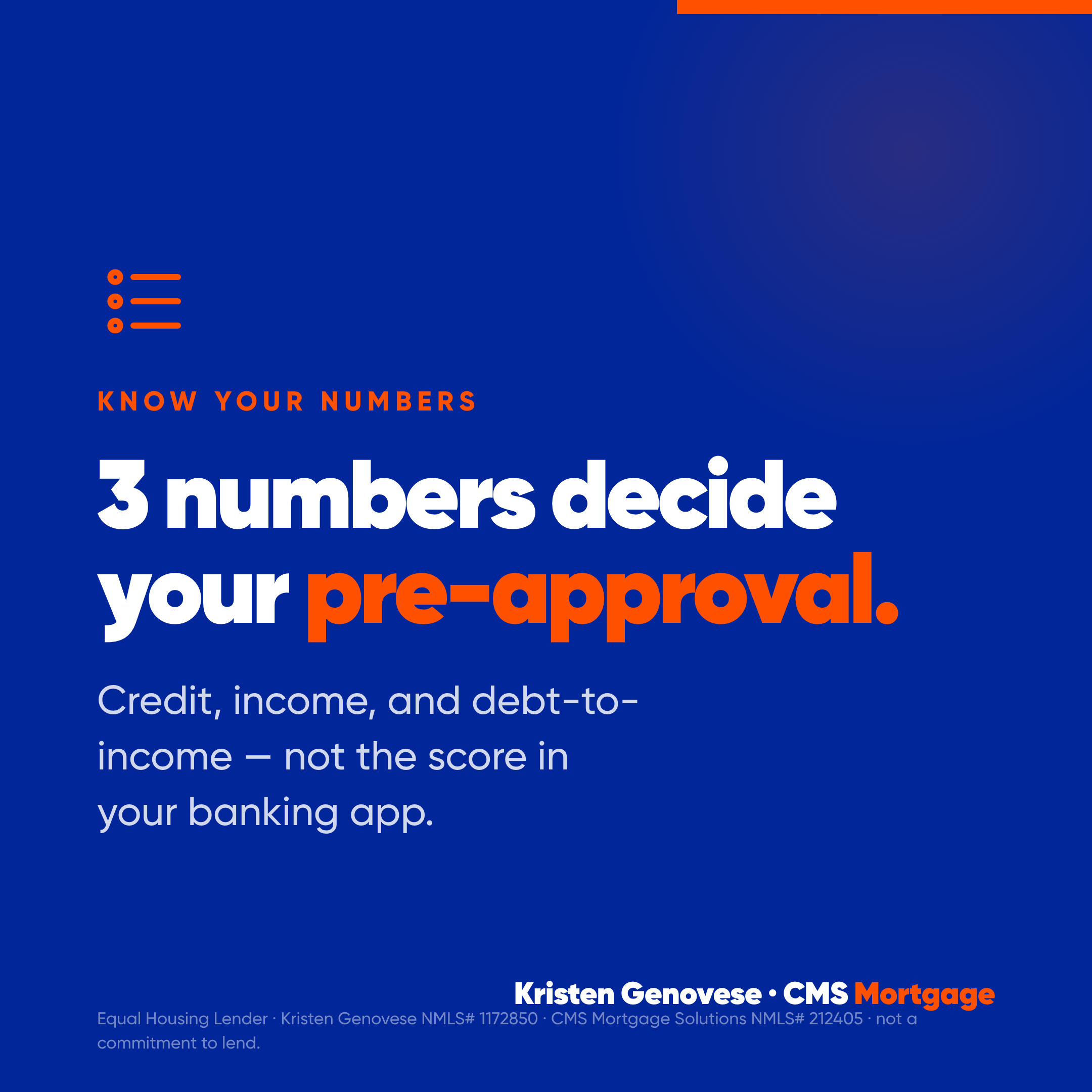 3 numbers decide your pre-approval