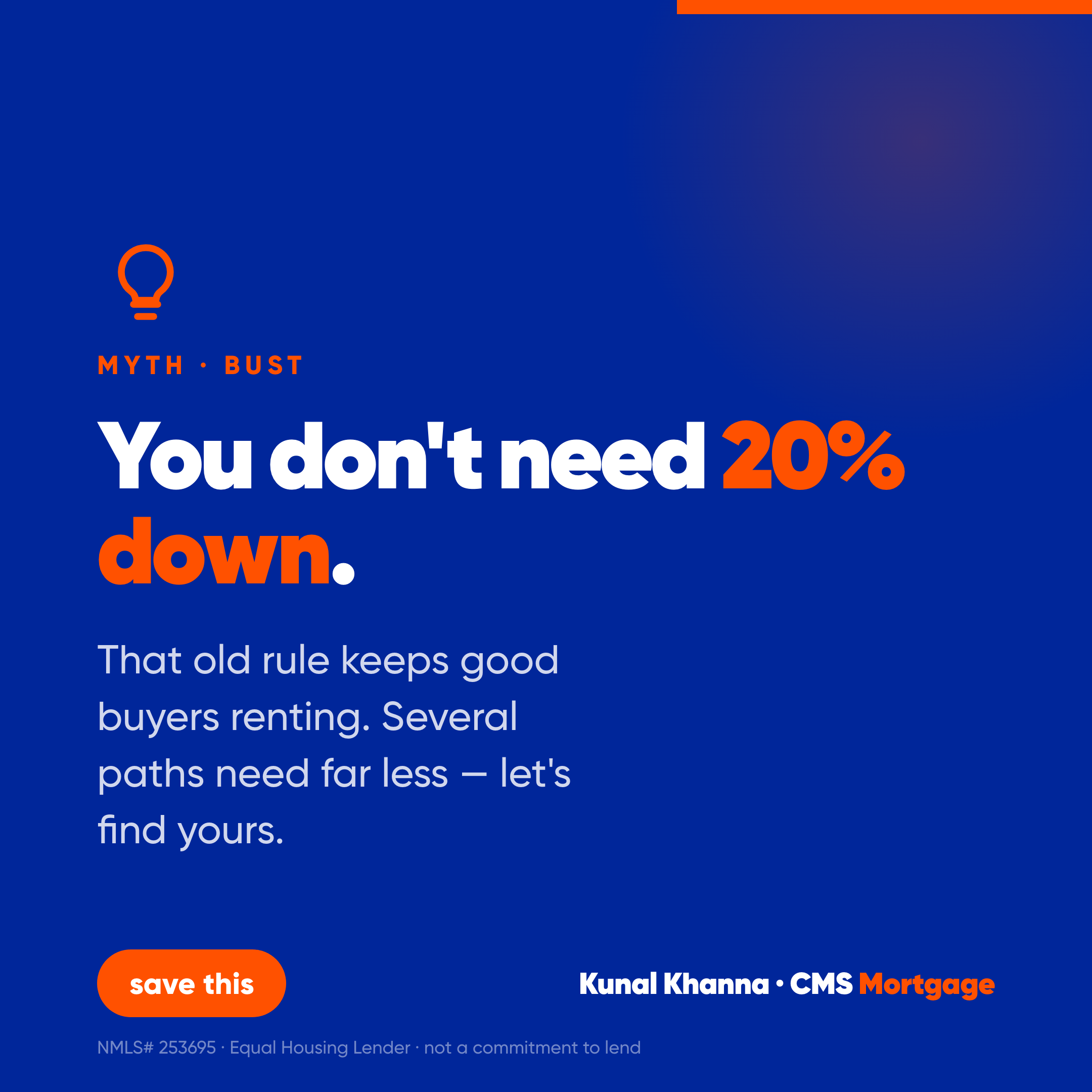 You don't need 20% down