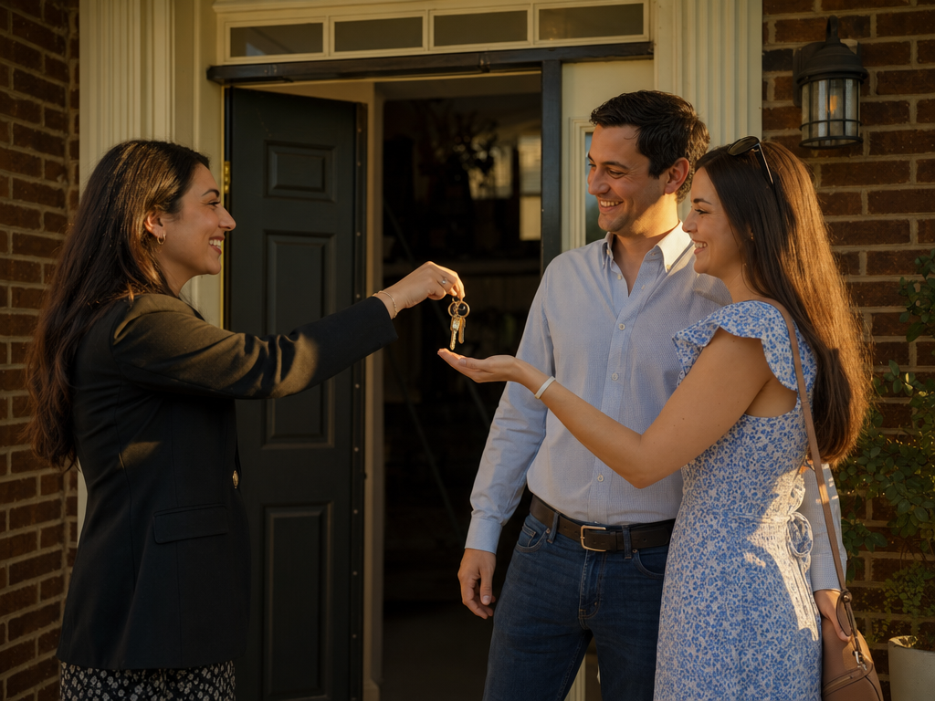 Key handoff close-up