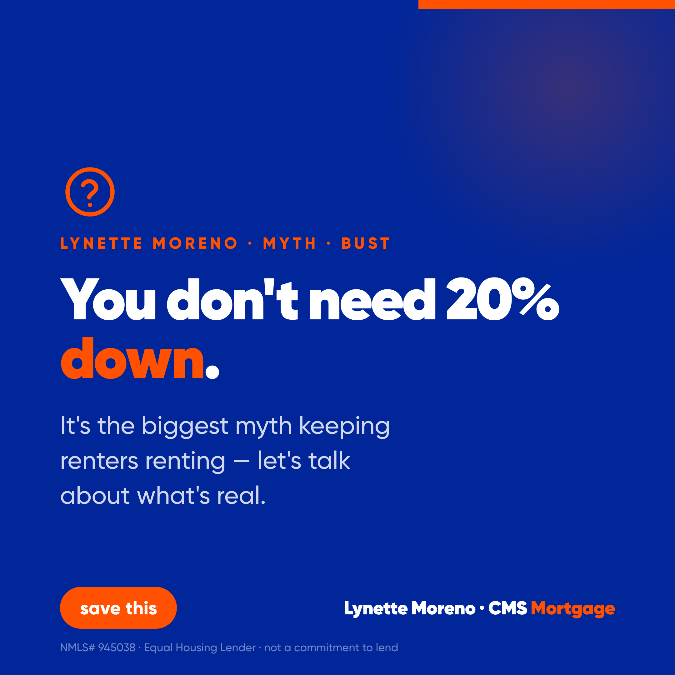 You don't need 20% down