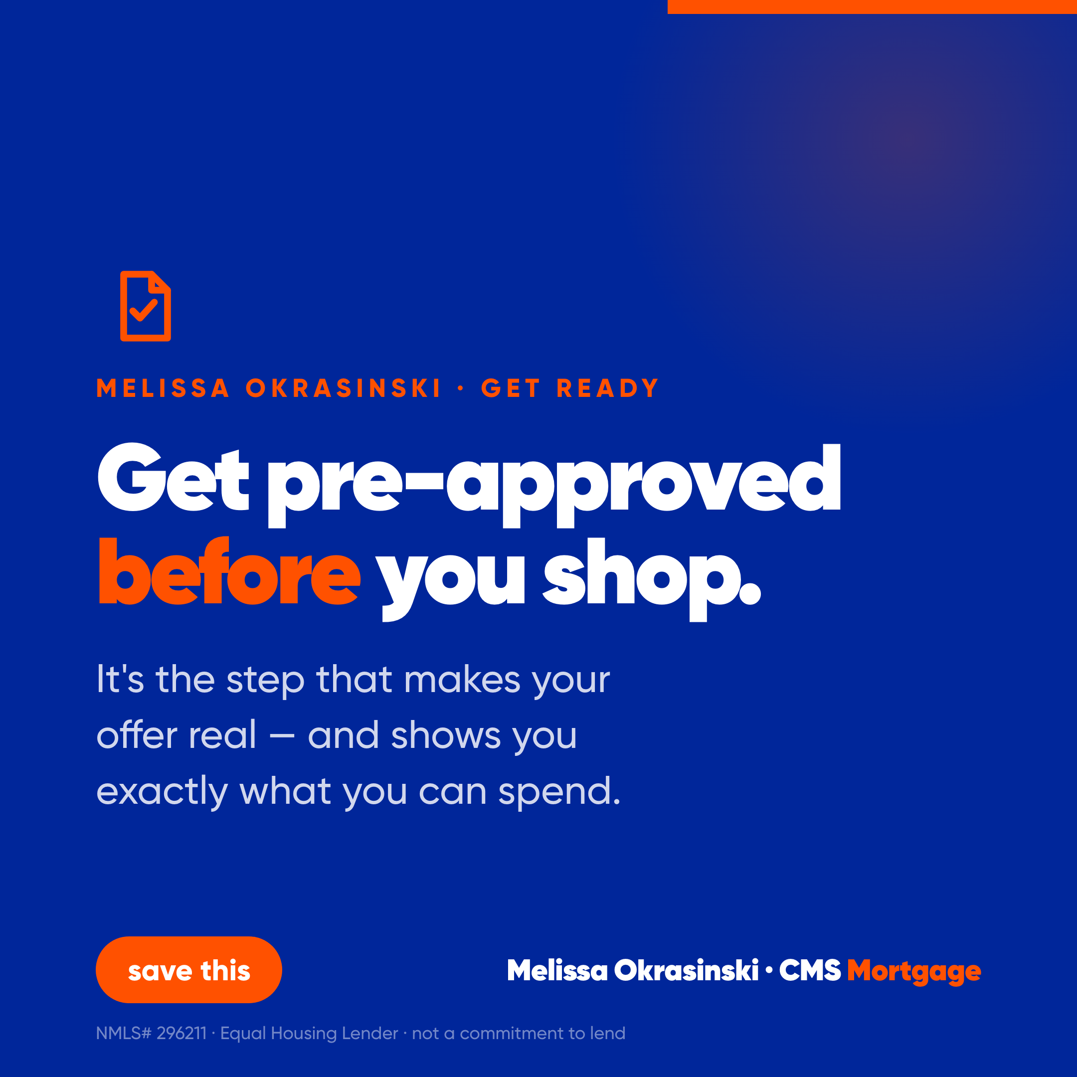 Get pre-approved before you shop